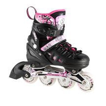 NH10905 4in1 PINK LED GRÖSSE S (31-34) ROLLERSCHUHE MIT DIMENSIONALEM HOCKEYBLATT NILS EXTREME