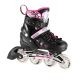 NH10905 4in1 PINK LED GRÖSSE S (31-34) ROLLERSCHUHE MIT DIMENSIONALEM HOCKEYBLATT NILS EXTREME