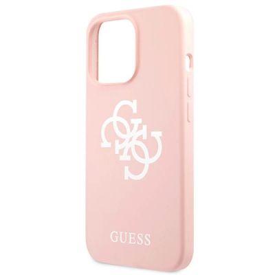 6. Guess Silikon 4G Logo Case für iPhone 13 Pro Max 6,7" - Rosa