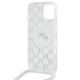 6. Karl Lagerfeld IML Crossbody Monogram Karl & Choupette Head MagSafe Hülle für iPhone 15 / 14 / 13 – Transparent