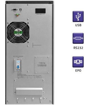 4. QOLTEC USV online | Reine Sinuswelle | 6 kVA | 4,8 kW | LCD | USB