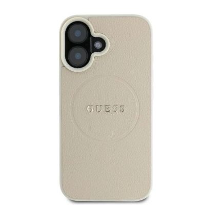 3. Guess Grained Ring MagSafe-Hülle für iPhone 16 – Beige