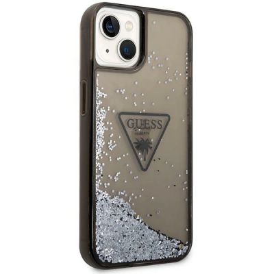 4. Guess GUHCP14SLFCTPK iPhone 14 6.1" schwarz/schwarze Hardcase Liquid Glitter Palm Collection