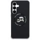 3. Karl Lagerfeld Silikonhülle mit Karl & Choupette-Motiv (MagSafe) für Samsung Galaxy S25 FE – Schwarz