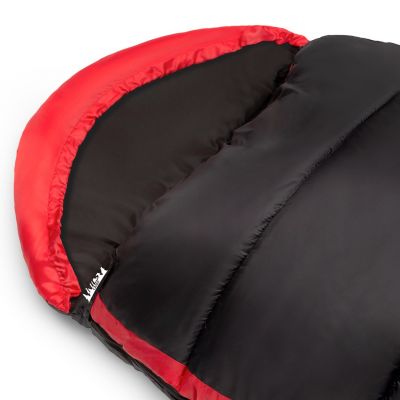 8. NILS CAMP NC2012 Schlafsack schwarz und rot