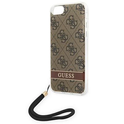 6. Guess GUOHCI8H4STW iPhone SE 2022 / SE 2020 / 7/ 8 Braun/Braun Hardcase 4G Print Strap