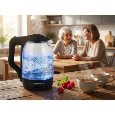 15. Esperanza YUKON EKK025K Wasserkocher (1500W 1,7l; transparent)