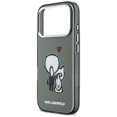 6. Karl Lagerfeld Karl & Choupette MagSafe Back Case für iPhone 17 Pro Max – Schwarz