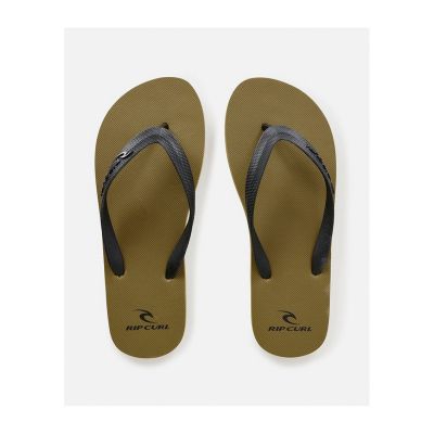 3. RIP CURL Markenlogo Bloom Open Toe Olive Beach Flip-Flops