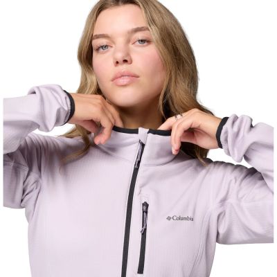 4. Columbia Essential Hike Grid Full Zip Fleece 2136233551 Lila L