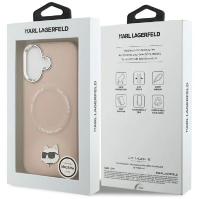 8. Karl Lagerfeld Choupette Pin MagSafe Hülle für iPhone 17 - Pink