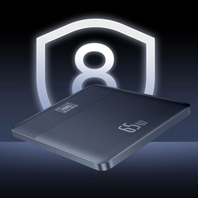 12. Baseus Blade2 12000mAh 65W Powerbank mit Digitalanzeige (mit Baseus Mini White Series USB-C - USB-C 100W (20V/5A) 50cm schwarzes Kabel) - Blau