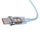 5. Baseus Explorer 100W USB-C - USB-C-Kabel mit intelligentem Temperatursensor 1m - Blau