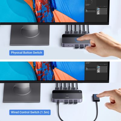 9. Ugreen CM664 HDMI-Switch 2in1 KVM-Switch – Schwarz