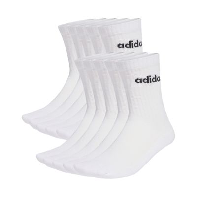 Adidas gepolsterte, lineare Crew-Socken, 10 Paar, Weiß, KF9091