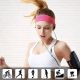 5. Elastisches Stirnband aus Stoff zum Laufen Fitness orange