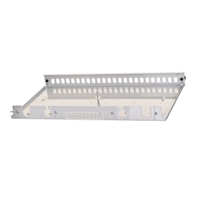 11. Alantec Glasfaserverteilerkasten 24xSC Simplex / 24xLC Duplex 19" 1U mit Frontplatte und Montagezubehör (Verschraubungen, Bänder), erweiterbar (FOP-1U-24SCS-S)