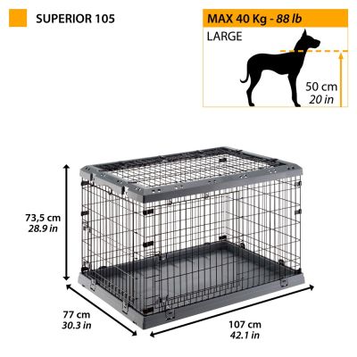 2. FERPLAST Superior 105 - Hundekäfig - 107 x 77 x 73,5 cm
