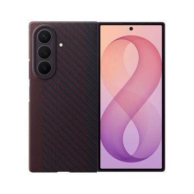 EF-KF976SRE Samsung Carbon Magnet Case für Galaxy Z Fold 8 Ultra Rot