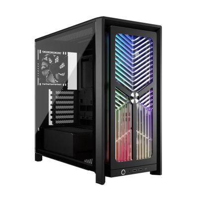 Corsair FRAME 4000X RS PC-Gehäuse, Midi-Tower, E-ATX – 4x RS120-Lüfter, schwarz
