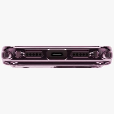 6. Uniq LifePro Xtreme Magclick Ladehülle für iPhone 18 Pro / 17 Pro – Transparentes Burgunderrot