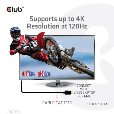 2. CLUB3D CAC-1375 HDMI-Kabel 5 m HDMI Typ A (Standard) Schwarz