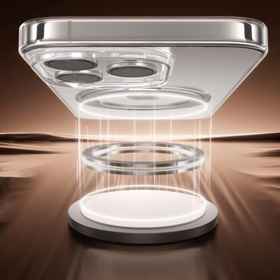 3. Joyroom JR-16JL6 iPhone 16 Pro Ultradünne MagSafe-kompatible Hülle mit 360°-Ringständer – Gold