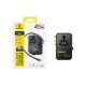 5. Baseus PicoGo AG11 45W 6-in-1 Reiseadapter mit einziehbarem USB-C-Kabel – Schwarz