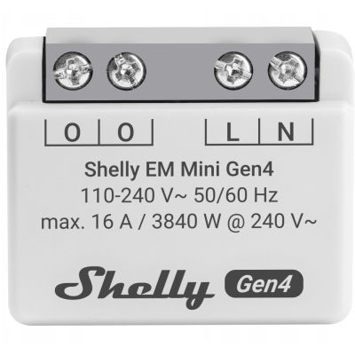 4. Shelly EM Mini Gen4 Intelligenter WLAN-Energieverbrauchsüberwachungscontroller