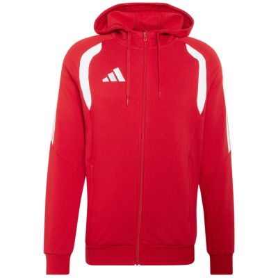 2. adidas Tiro 26 League Sweatshirt-Kapuzenpullover mit durchgehendem Reißverschluss für Herren, rot, KF9106