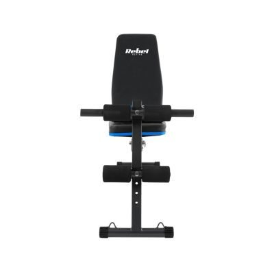6. Schräge Trainingsbank mit Beinverriegelungen und Gummibändern REBEL ACTIVE RBA-2003