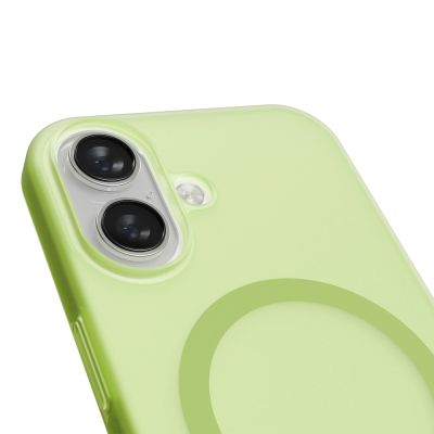 5. Puro Daylight Magsafe-kompatible Silikonhülle für iPhone 17 – durchscheinendes Grün