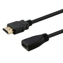SAVIO CL-132 Verlängerungskabel mit Abdeckung (HDMI F - HDMI M; 1 m; schwarz)