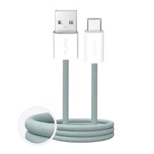 Puro Fabrik 2.0 10W USB-A - USB-C Geflochtenes Kabel 1,5m - Grün