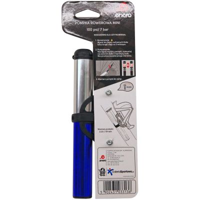 40. ENERO Fahrradpumpe aus Aluminium, 22 x 191 mm, blau, 1033136