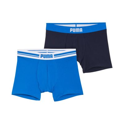 Puma Everyday Boxershorts für Herren mit Logo, 2er-Pack, Blau/Marineblau, 938476 03