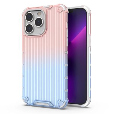 Ombre Protect Case für iPhone 14 Pro gepanzerte Hülle rosa und blau