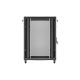 8. 19" 22U 800x1200 schwarzer Lanberg Stand-Rackschrank mit perforierten Türen (flach verpackt)