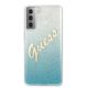 3. Guess GUHCS21MPCUGLSBL S21+ G996 blau/blaues Hardcase Glitter Gradient Script