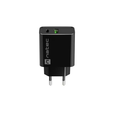 3. NATEC RIBERA USB-A + USB-C 20W POWER DELIVERY LADEGERÄT SCHWARZ NUC-2062
