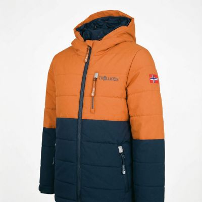 3. Trollkids Kids Hemsedal Snow Jacket XT winterwasserdicht orange (513-176)