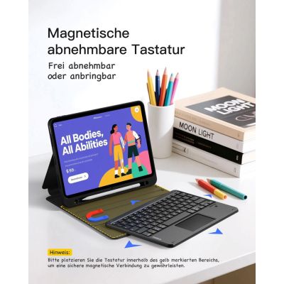 3. inateck N0001 Schwarze Bluetooth-Tastatur-Hülle für iPad 11