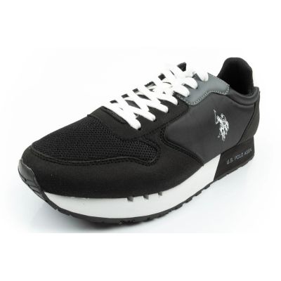 3. US Polo Assn Sportschuhe, Sneaker für Herren, modisch, bequem, schwarz