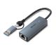 Lindy 43415 USB 3.2 Gen 2 (3.1 Gen 2) Typ-C Hubs und Konzentratoren 5000 Mbit/s Grau