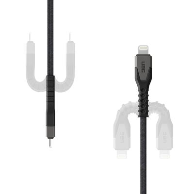 8. Urban Armor Gear Kevlar-Kabel – 1,5 m – Lightning – USB-C – Stecker – Herren – Grau