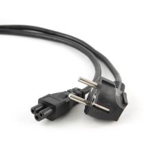 GEMBIRD Stromkabel für Notebooks, Cloverleaf CEE 7/7 -> C5 (3-polig), VDE, 3 m, schwarz