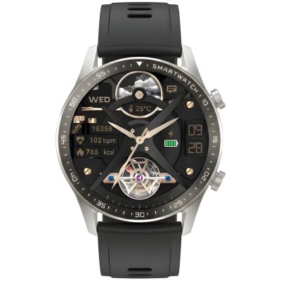 5. Smartwatch Gravity Silver 2 Armbänder GT10-7