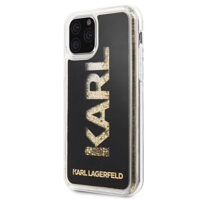 2. Karl Lagerfeld Karl Logo Glitzerhülle für iPhone 11 Pro - Schwarz