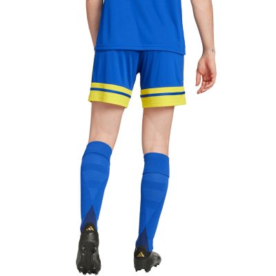 3. adidas Squadra 25 Damenshorts blau und gelb JN5408