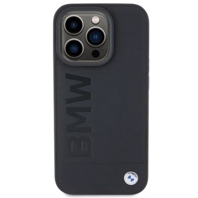 3. BMW Leder Hot Stamp iPhone 15 Pro Max Hülle - Schwarz